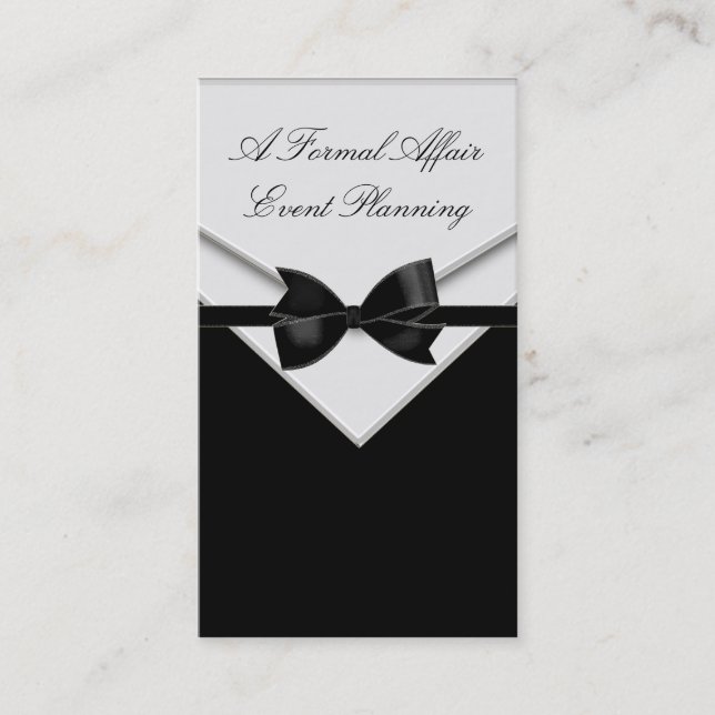 Black Tuxedo Business Cards Visitenkarte (Vorderseite)
