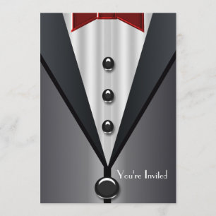 Black Tuxedo Formal Event Invitations noires