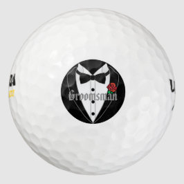 Black Tuxedo Gastgeschenke Hochzeiten Personalisie Golfball