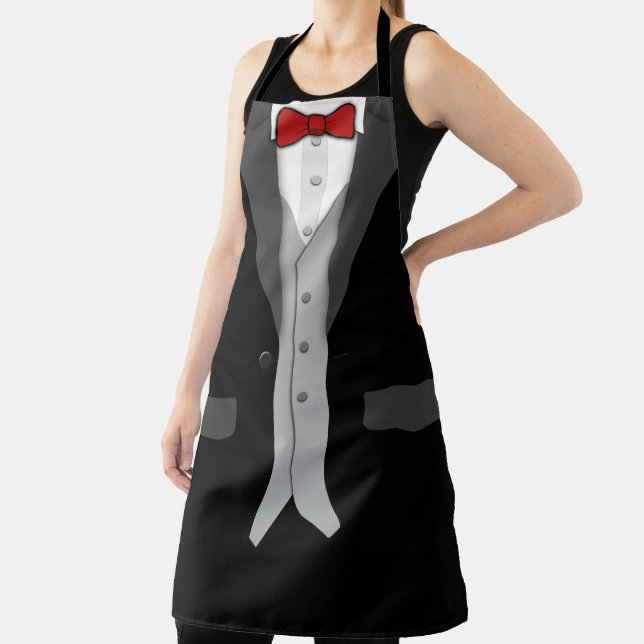 Black Tuxedo Red Bow Krawatte und Vest Schürze (InSitu)