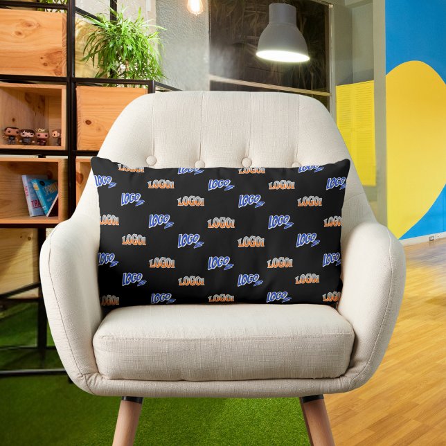 Black Two Logo Business Company Werbeaktion Lendenkissen (Von Creator hochgeladen)