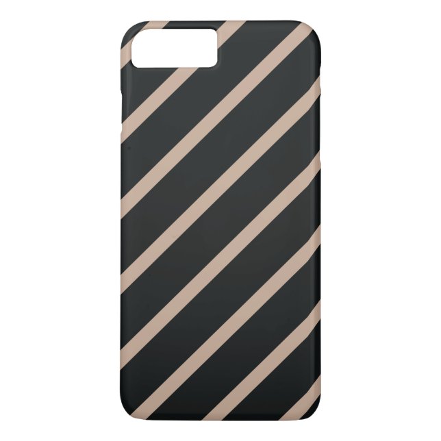 BLACK und goldenes Streifen Muster iPhone 7 plus G Case-Mate iPhone Hülle (Rückseite)