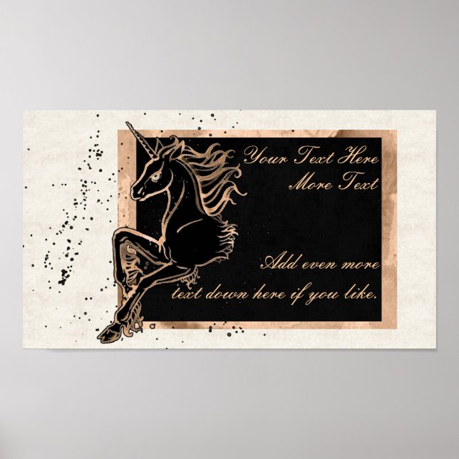 Black Unicorn Poster (Vorne)