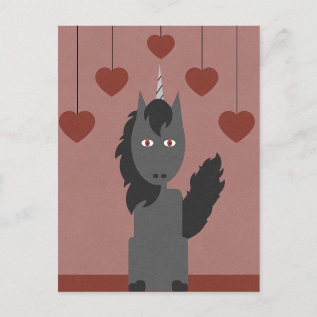 Black Unicorn Postkarte (Vorderseite)