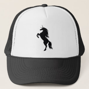 Black Unicorn Silhouette Hat Truckerkappe