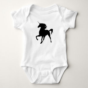 Black Unicorn Silhouette Strampler