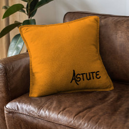 Black unique Hand Lettered Vocabulary Astute Kissen