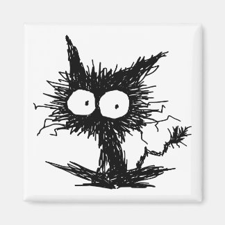 Black Unkempt Kitten GabiGabi Magnet