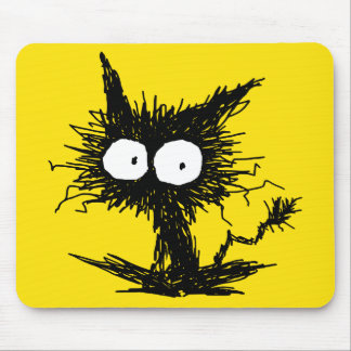 Black Unkempt Kitten GabiGabi Mousepad