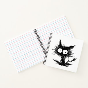Black Unkempt Kitten GabiGabi Notizbuch