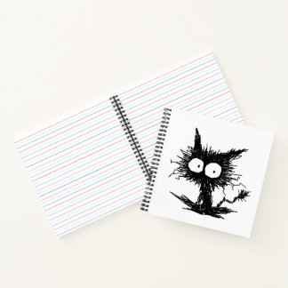 Black Unkempt Kitten GabiGabi Notizbuch