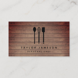 Black Utensic Koch Caterer Restaurant Visitenkarte