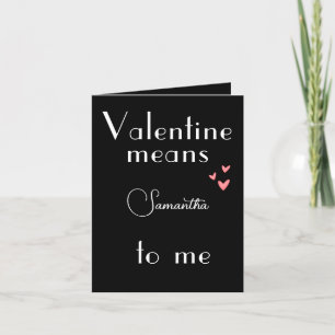 Black Valentine Day Card mit benutzerdefinierten N Feiertagskarte