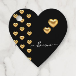 Black Valentine Flatscreen Grußkarte vom Gold Heft Geschenkanhänger