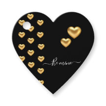 Black Valentine Flatscreen Grußkarte vom Gold Heft
