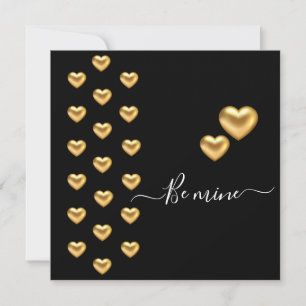 Black Valentine Flatscreen Grußkarte vom Gold Heft Karte