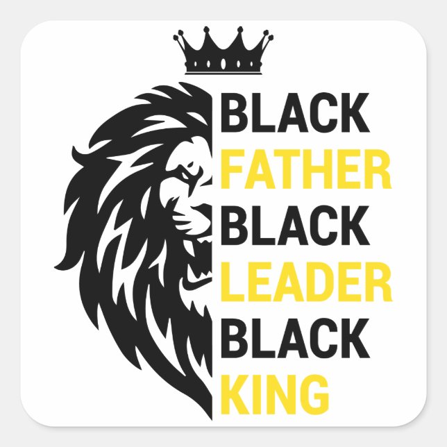 Black Vater Black King Quadratischer Aufkleber (Vorderseite)