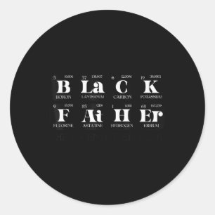 Black Vater Essential Element Schwarze Geschichte  Runder Aufkleber