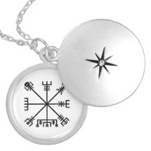 Black Vegvisier Sigil auf Weiß
