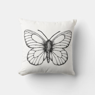 Black-veined white butterfly kissen