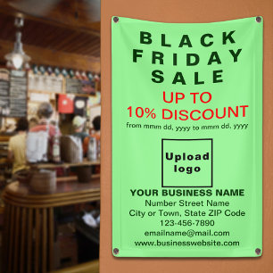 Black Vendredi Vente sur la bannière verte légère