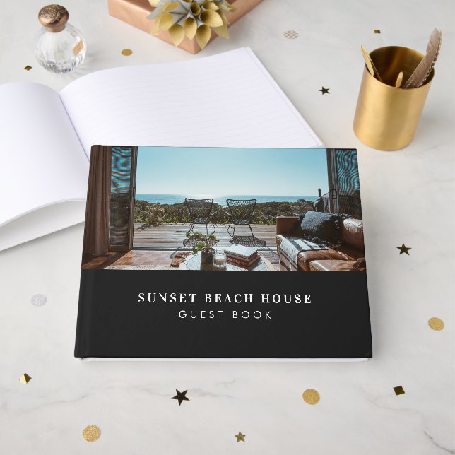 Black Villa Rental Ferienhaus Gastfreundschaft Gästebuch (Vorderseite Offen)