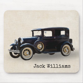 Black Vintage Car Mouse Pad Mousepad