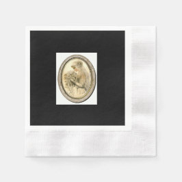 Black Vintage Wedding & Brautparty Bride Serviette