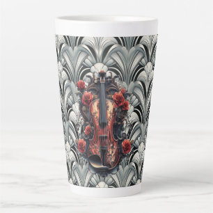 Black Violin in Art Deco GMajor Keramik-Latte-Mug Milchtasse
