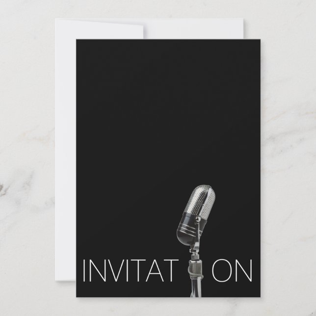 Black Vip Festival Douche Invitation personnalisée (Devant)