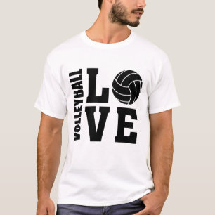 Black Volleyball Liebe, Volleyball T-Shirt