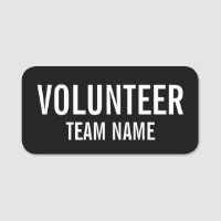 Black Volunteer Abzeichen mit benutzerdefinierten 