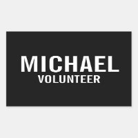 Black Volunteer Abzeichen mit Individuelle Name