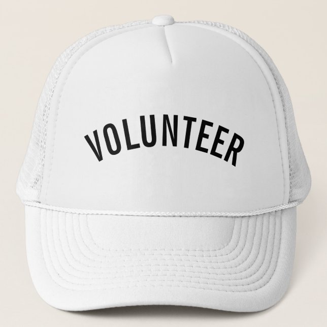 Black Volunteer Trucker Hat Truckerkappe (Vorderseite)