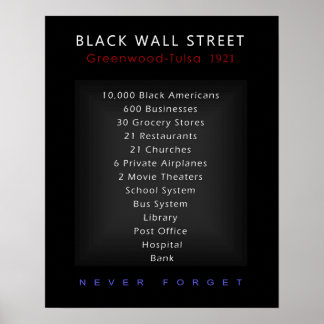 Black Wall Street - Vergessen Sie nie Poster