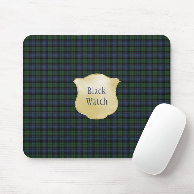 Black Watch Ancient Original Scottish Tartan Mousepad (Mit Mouse)
