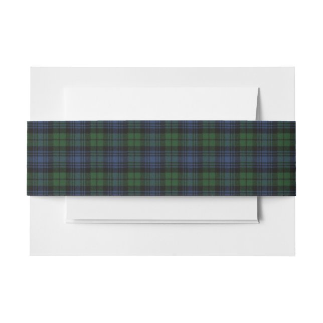 Black Watch Ancient Tartan Einladungsbanderole (Vorderseite Beispiel)