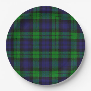 Black Watch Campbell Tartan Pappteller