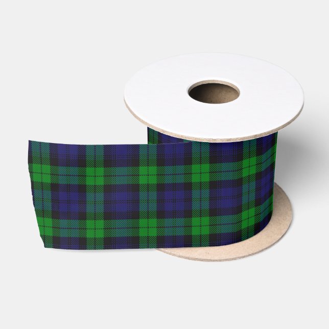 Black Watch Campbell Tartan Satinband (Spule)