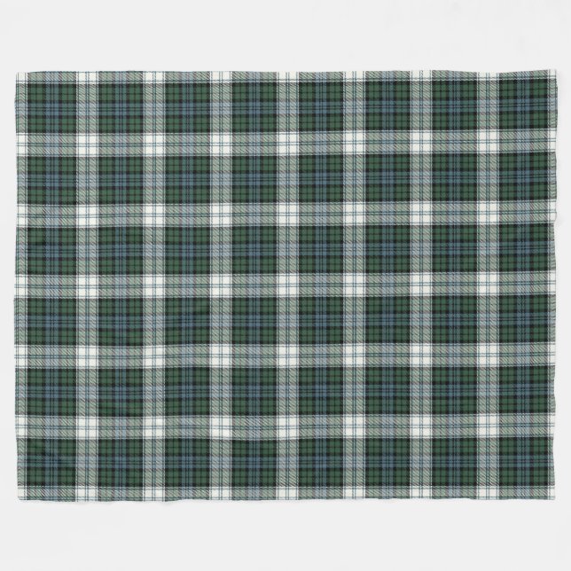 Black Watch dress green tartan checkered plaid  Fleecedecke (Vorderseite (Horizontal))