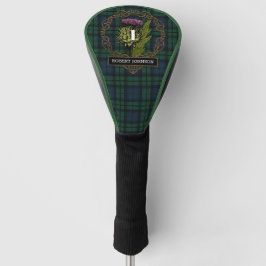 Black Watch Kariert Tartan Scottish Thistlle Name Golf Headcover