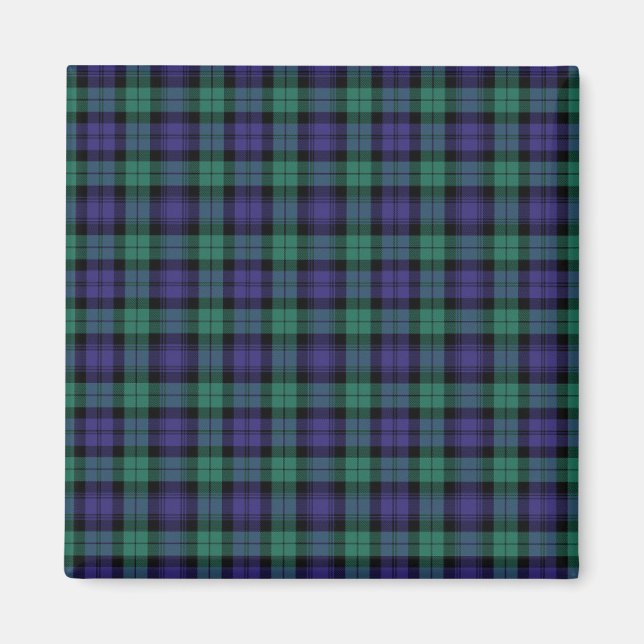 Black Watch Scottish Tartan Magnet (Vorne)
