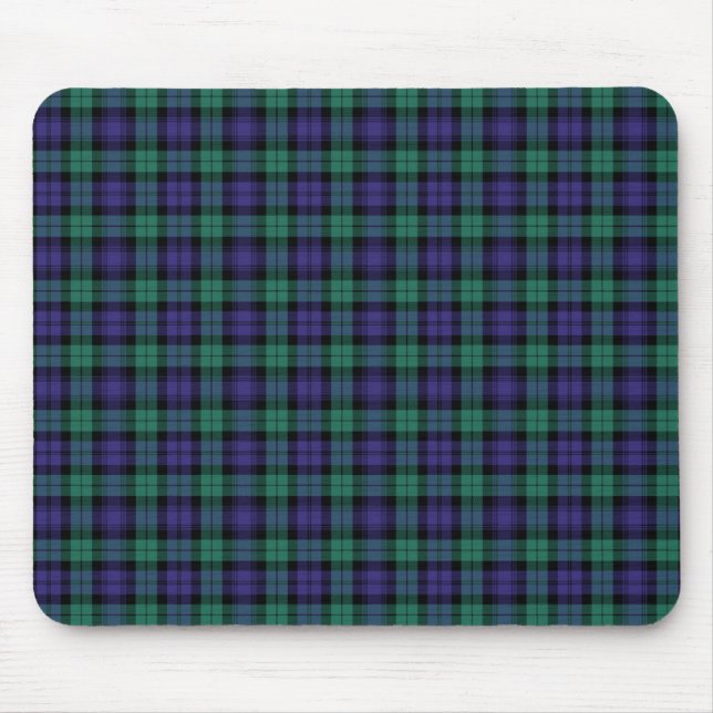 Black Watch Scottish Tartan Mousepad (Vorne)