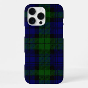 Black Watch Tartan Blau Grün Kariert iPhone 16 Pro Max Hülle