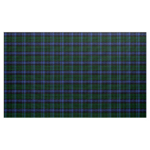 Black Watch Tartan Blau und Grün karierter Stoff