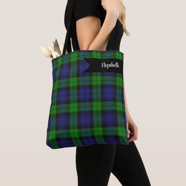 Black Watch Tartan Kariertes schottisches Muster Tasche (Von Nahem)
