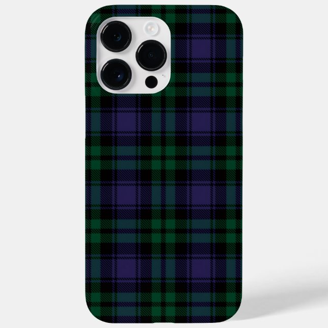 Black Watch Tartan, Plaid Case-Mate iPhone 14 Pro Max Hülle (Rückseite)