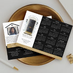 Black Watercolor Door Real Estate Calendar 2024 Postkarte<br><div class="desc">Beautiful and elegant real estate business 2024 calendar marketing postcard. Our design features our own hand-painted watercolor black front door. Accented with touches of gold on the mailbox slot, door handle, and door kickplate. Modern black outdoor wall lights and a burlap welcome doormat complete this charming real estate design. Personalize...</div>