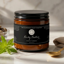 Black Waterproof Cosmetik Jar Label mit Logo