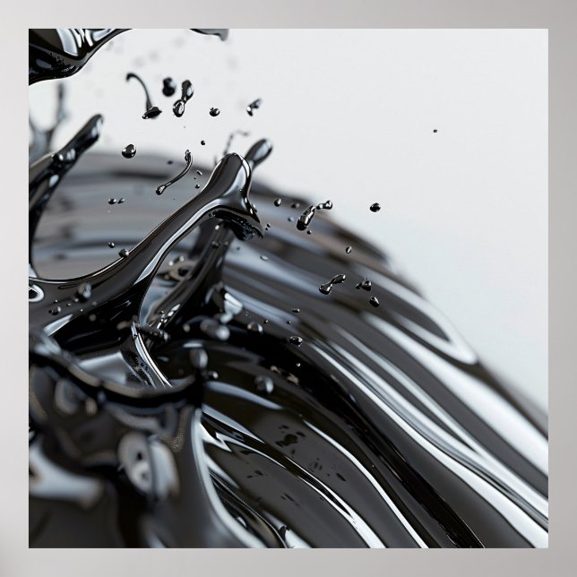 Black Wave Fluidity Poster (Vorne)
